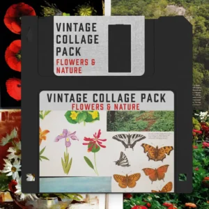 Vintage Collage Image Pack- Flowers & Nature