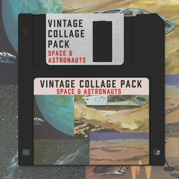 Vintage Collage Image Pack- Space & Astronauts